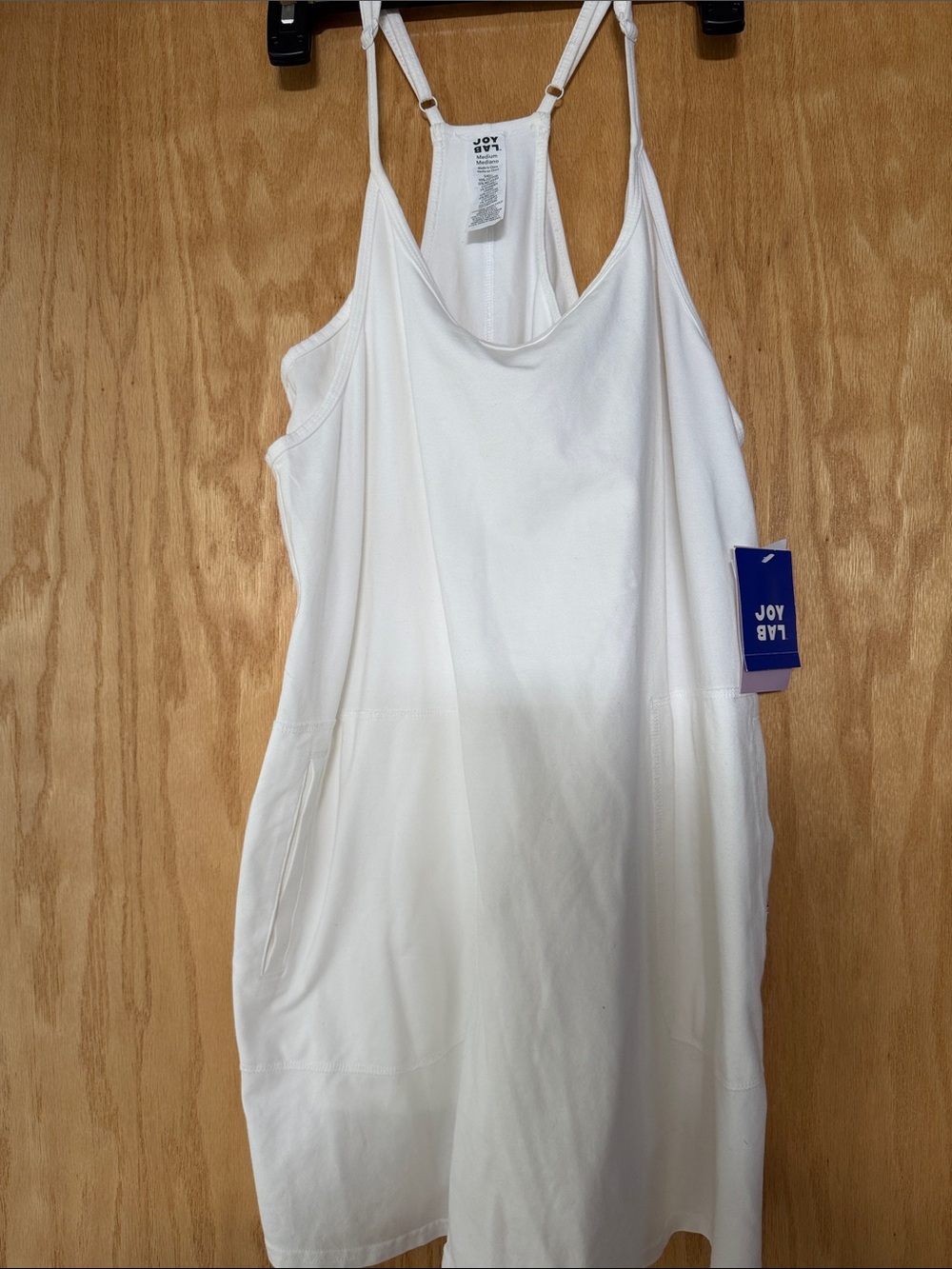 JoyLab White Adjustable-Strap Camisole Dress